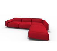 Soft Modular canapé 3 Places avec Chaise longue Volo rouge Vitra - 4055737374302