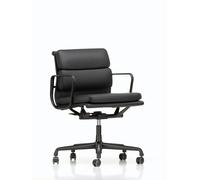 Soft Pad Chair EA217 / EA 217 Fauteuil Cuir Premium Nero Vitra - 4055737039935