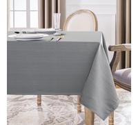 Softalker Nappe rectangulaire 240x140 Grise,210GSM Polyester Texture Lin,imperméable,Anti Taches,pour décoration extérieure,Jardin,fête,Anniversaire,Noël,Automne,Hiver,Camping Table,Pique Nique