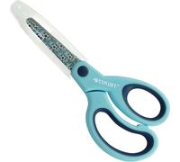Softgrip E-21560 00 Ciseaux Pour Enfant Motif Football Imprimé Avec Protège-Lame 13 Cm Pointe Ronde Bleu Droitier
