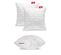 Softimi Oreiller Premium Piqué Set de 2 oreillers 40x40 cm - Antiallergique - Anti-Acariens - Inodore Utilisable immédiatement - avec réglage de la dureté (Set de 2 oreillers 40x40 cm)