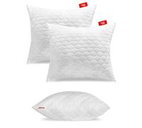 Softimi Oreiller Premium Piqué Set de 2 oreillers 70x80 cm - Antiallergique - Anti-Acariens - Inodore Utilisable immédiatement - avec réglage de la dureté (Set de 2 oreillers 70x80 cm)