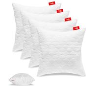 Softimi Oreiller Premium Piqué Set de 4 oreillers 60x60 cm - Antiallergique - Anti-Acariens - Inodore Utilisable immédiatement - avec réglage de la dureté (Set de 4 oreillers 60x60 cm)