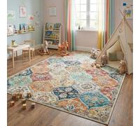 Softlyle Tapis Extra Grand 200x290cm Tapis Salon Lavable Antidérapant Moelleux et pour Chambre à Coucher Modern Traditional Blue