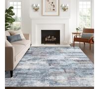 Softlyle Tapis Extra Grand 200x290cm Tapis Salon Lavable Antidérapant Moelleux et pour Chambre à Coucher Abstract Vintage Blue