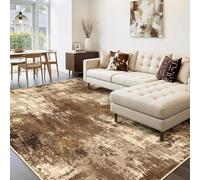 Softlyle Tapis Extra Grand 200x290cm Tapis Salon Lavable Antidérapant Moelleux et pour Chambre à Coucher Modern Abstract Beige
