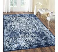 Softlyle Tapis Extra Grand 200x290cm Tapis Salon Lavable Antidérapant Moelleux et pour Chambre à Coucher Traditional Vintage Blue