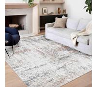 Softlyle Tapis Extra Grand 200x290cm Tapis Salon Lavable Antidérapant Moelleux et pour Chambre à Coucher Abstract Vintage White