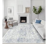 Softlyle Tapis Extra Grand 200x290cm Tapis Salon Lavable Antidérapant Moelleux et pour Chambre à Coucher Modern Traditional Blue