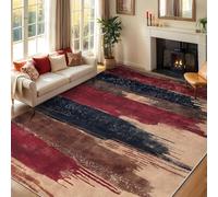 Softlyle Tapis Extra Grand 200x290cm Tapis Salon Lavable Antidérapant Moelleux et pour Chambre à Coucher Abstract Red