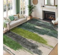 Softlyle Tapis Extra Grand 200x290cm Tapis Salon Lavable Antidérapant Moelleux et pour Chambre à Coucher Modern Abstract Green