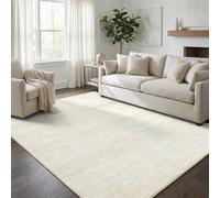 Softlyle Tapis Extra Grand 200x290cm Tapis Salon Lavable Antidérapant Moelleux et pour Chambre à Coucher Modern Abstract Beige