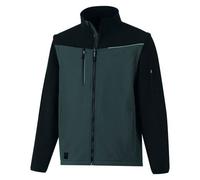 Softshell 2 en 1 Soccia, veste coupe-vent manches amovibles, gris - taille L