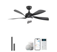 Sofucor 114cm Smart Ventilateur de Plafond avec Lumière, Alexa/App/Wifi, Télécommande, 6 Vitesses, Minuterie, 3 Réglages de Couleur, DC, LED Silencieux Ventilateur de Plafond Pour Chambre