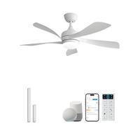 Sofucor 114cm Smart Ventilateur de Plafond avec Lumière, Alexa/App/Wifi, Télécommande, 6 Vitesses, Minuterie, 3 Réglages de Couleur, DC, LED Silencieux Ventilateur de Plafond Pour Chambre