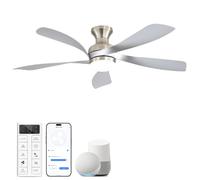 Sofucor 132 cm Smart Ventilateur de Plafond avec Lumière, Alexa/App, Wifi | Télécommande, 6 Vitesses, Minuterie, 3 Réglages de Couleur, Silencieux DC, Réversibles, pour Chambre Salon