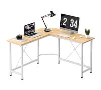 sogesfurniture Bureau d'angle en forme de L - Grand bureau de travail - Bureau d'angle pour la maison et le bureau (107 + 107) x 40 x 75 cm - Érable