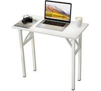 SogesHome bureau pliant 80 x 40 cm pour la maison, le bureau, le pique-nique, le jardin, blanc