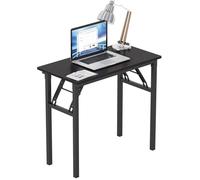 SogesHome Bureau Pliant Informatique d'ordinateur Postes de Travail Table d’étude 80x40cm Teck & Noir AC5CB-8040