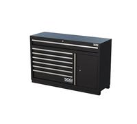 Sogi ARR-M-A-7C-L Commode pour Meuble de Rangement d'Atelier - 7 Tiroirs à Extraction Télescopique - Compartiment avec 2 Étagères