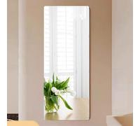 Sogoluat Autocollant mural miroir 40 cm x 122 cm, autocollant flexible PET DIY, feuille incassable pour maquillage, salle de sport, couloir, placard