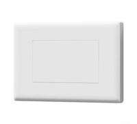 Sogoluat Cache-plaque de prise électrique de type 118, panneau d'interrupteur et de prise pour boîte de jonction murale, protection des fils (blanc, 2 voies)