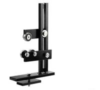 Sogoluat Tours en bois réglable en forme de L - Support radial stable - Longues pièces de bois fines avec base en fonte et roues chromées