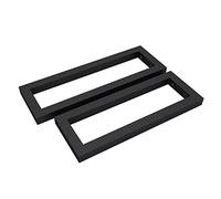 Sogood doporro 2 Pièces Équerre de Fixation Plan de Toilette Étagère Tablette Murale Porte-Serviette Acier INOX Noir 40x2,5x15cm WH01