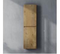 Sogood Meuble Colonne Salle de Bain Suspendu 35x20x120cm Colonne de Rangement Armoire Latérale Aspect de Chêne Design Verona