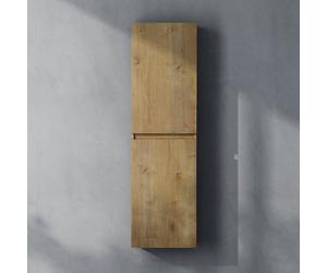 Sogood Meuble Colonne Salle de Bain Suspendu 35x20x120cm Colonne de Rangement Armoire Latérale Aspect de Chêne Design Verona
