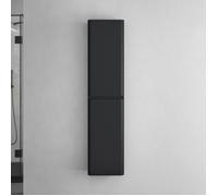 Sogood Meuble Colonne Salle de Bain Suspendu 35x20x150cm Colonne de Rangement Armoire Latérale Noir Mat Design Lucca