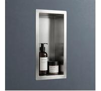 doporro Niche de Douche à Carreler Argent 15x30cm Étagère Murale à Encastrer en Acier Inoxydable 1 Pièce
