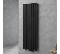 Sogood Radiateur pour Chauffage Central 180x61cm Radiateur à Eau Chaude Panneau Double Couches Vertical Noir-Gris FV