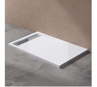 doporro Receveur de Douche Blanc Bac à Douche Extra Plat Rectangulaire en Acrylique 90x140x5cm Design Xetro04
