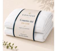 SOHYGGE Couette Été 140x200 cm 150 GSM - Couette 1 Personne Légère et Fine, Idéale pour Nuits Chaudes (140 x 200 CM)