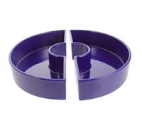 SOIMISS 2 Pièces Jardinière Demi-Cercle pour Parasol, Plastique Bleu,