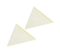 SOIMISS 2 Pièces Règle de Patchwork en Acrylique Triangle, 23cm, Jaune, pour Couture, Dessin et Matelassage la Machine, Fournitures de Courtepointe DIY