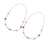 SOIMISS 2pcs Sangles de Masque en Acrylique pour Garçon et Filles, Design Mode, Attache Sécurisée pour Masque, Adaptée aux Lunettes et Chapeaux