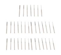 SOIMISS 35 Pièces Foret Diamanté pour Perçage Précis en Émeraude Argenté, Portable, pour Percer Ambre et Pierre en Atelier de Création de Bijoux