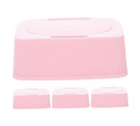 SOIMISS 4 Pièces Boîte à Lingettes Humides Distributeur Rechargeable Design Élégant Accessibilité Facile pour Lingettes Boîte de Rangement Résistante à Eau