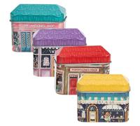 SOIMISS 4 Pièces Boîte en Métal de Maison Miniature, Style Dessin Animé Adorable, Boîte de Rangement pour Bonbons et Petits Objets, Matériau en Fer-blanc Solide, Cuisine Plusieurs styles