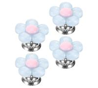 SOIMISS 4 Pièces Bouton de Réservoir de Toilettes Fleur Plastique,