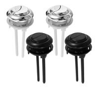 SOIMISS 4 Pièces Bouton-poussoir de Rechange pour Toilettes à Double Chasse D'eau, en Plastique Rond Design Élégant, Accessoire Robuste pour Réservoir Wc