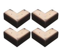SOIMISS 4 Pièces Pied de Canapé Structure à Tenon et Mortaise en Bois Massif Marron, Jambe de Meuble de Scandinave Naturel Compatible Tables Basses et Armoires