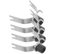 SOIMISS 4 Pièces Tête de Rechange pour Tringle à Linge, Fourche à Linge en Acier Inoxydable, Crochet, pour Tube 19, Séchage Intérieur et Extérieur, Contact Doux, sans Rayures