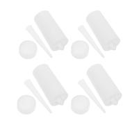 SOIMISS 4 Pièces Tube Vide pour Mastic de 135ml en Plastique Blanc Réutilisable Facile à Remplir pour Réparation de Fissures et Fuites Domestiques