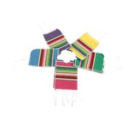 SOIMISS 5 pièces Beer Bottle Ponchos Mexican Rainbow Pattern Mini Serapes Décor Fête Bière Accessoires Colorés