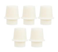 SOIMISS 5 Pièces Bouchon de Flacon Erlenmeyer, Bouchons pour Flacons Coniques en Silicone Blanc, Facile à Insérer Retirer, pour Bouteilles et Tubes à Essai, Usage Professionnel