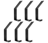 SOIMISS 5 Pièces Crochet Mural Double Tête en Alliage D’aluminium Noir | Finition Soignée, Usage Sûr et Pratique, Réutilisable, Résiste à L’usure, pour Peignoir et Paquet