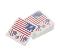 SOIMISS 60 Pièces Tatouages Temporaires Design Patriotique Polyvalent Drapeau Américain en Papier pour Adolescents et Femmes Lors des Célébrations 4 Juillet